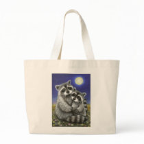 Two raccoons madly in love bag