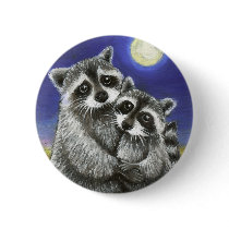 Two raccoons madly in love