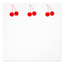 Two Red Cherries. Personalized Invitation