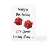 Two Red Dice Greeting Cards