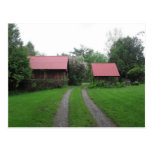 two red roofs post card