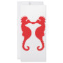 two red sea horses icon rack card template