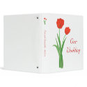 Two Red Tulips Wedding Keepsake Binders Template