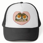 Two robins hat