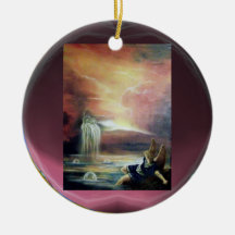 TWO SAINT JOHN AND FALLEN ANGEL ORNAMENTS