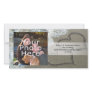 Two Sand Hearts on the Beach, Romantic Ocean Custom Photo Card