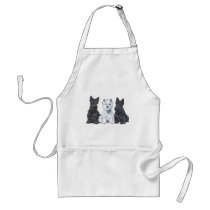 Two Scotties and a Westie Aprons