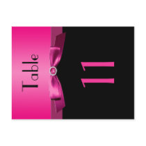 Two Sided Pink and Black Table Number