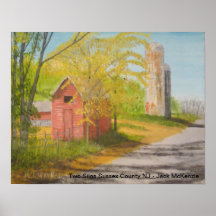 Two Silos - Sussex County NJ Print