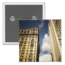 Two Skyscrapers in the Financial District, NYC Pinback Button