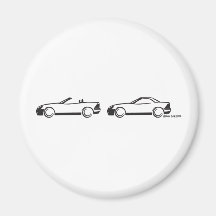 Two SLKs Fridge Magnets