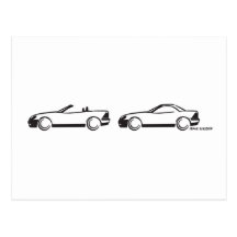 Two SLKs Post Cards