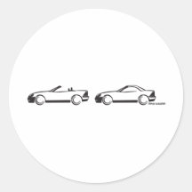Two SLKs Round Stickers
