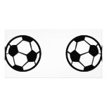 two soccer balls icon photo cards