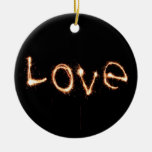 Two Sparkler Hearts Ornament