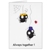 two spiders wedding, Always together ! Cards