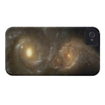 Two Spiral Galaxies Colliding on iPhone 4 Case