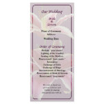 Two Stargazer Lilies Wedding Program rack cards