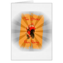 Two Strokes Greeting Cards