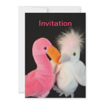 Two Stuffed Birds  Invitation