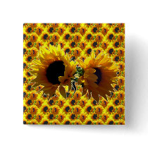 Two Sunflowers Buttons