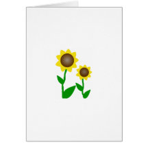 Two Sunflowers Greeting Cards
