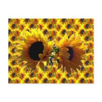 Two Sunflowers Notes Card Post Card