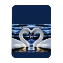 Two swans flexible magnets