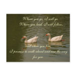 Two Swans on a Lake - Marriage Vows Postcards