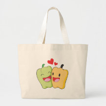 Two Sweet Bell Pepper Lovers Canvas Bags