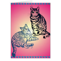 Two Tabby Cats Cards