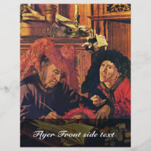Two Tax Collectors By Reymerswaele Marinus Claesz. Personalized Flyer