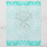 two tone blue damask full colour flyer