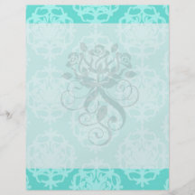 two tone blue damask full colour flyer