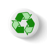 Two Tone Green on White Recycle button