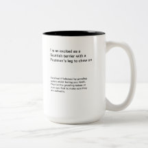 Two-Tone Mug Excited Terrier