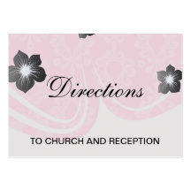 two tone pastel pink floral damask pattern business card
