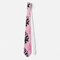 two tone pink and black chic damask neckwear