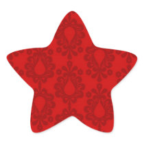 two tone red damask sticker