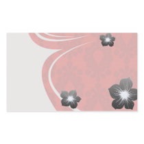 two tone red damask rectangular sticker