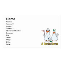two turtle doves second 2nd day of christmas business card