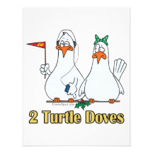 two turtle doves second 2nd day of christmas personalised announcement