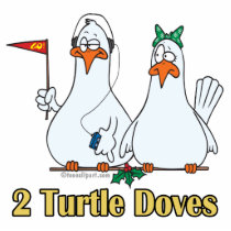 two turtle doves second 2nd day of christmas photo cut outs