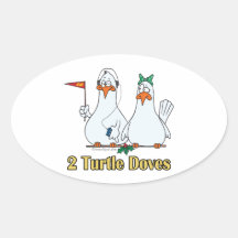 two turtle doves second 2nd day of christmas sticker