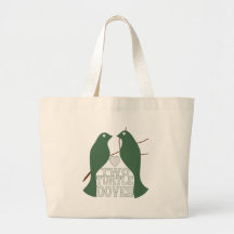 Two Turtle Doves Tote Bags
