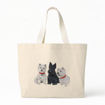 Two Westies and a Scottie Tote Bag