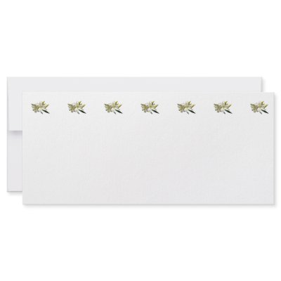 Two White Lilies and Buds Customized Rack Card by SusanSavad