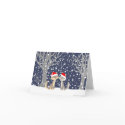 Two wolves in winter Christmas notecard