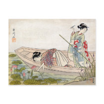 Two Women Gathering Lotus Blossoms, Harunobu