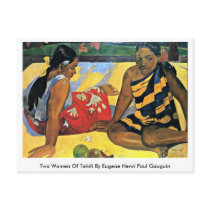 Two Women Of Tahiti By Eugene Henri Paul Gauguin Post Cards